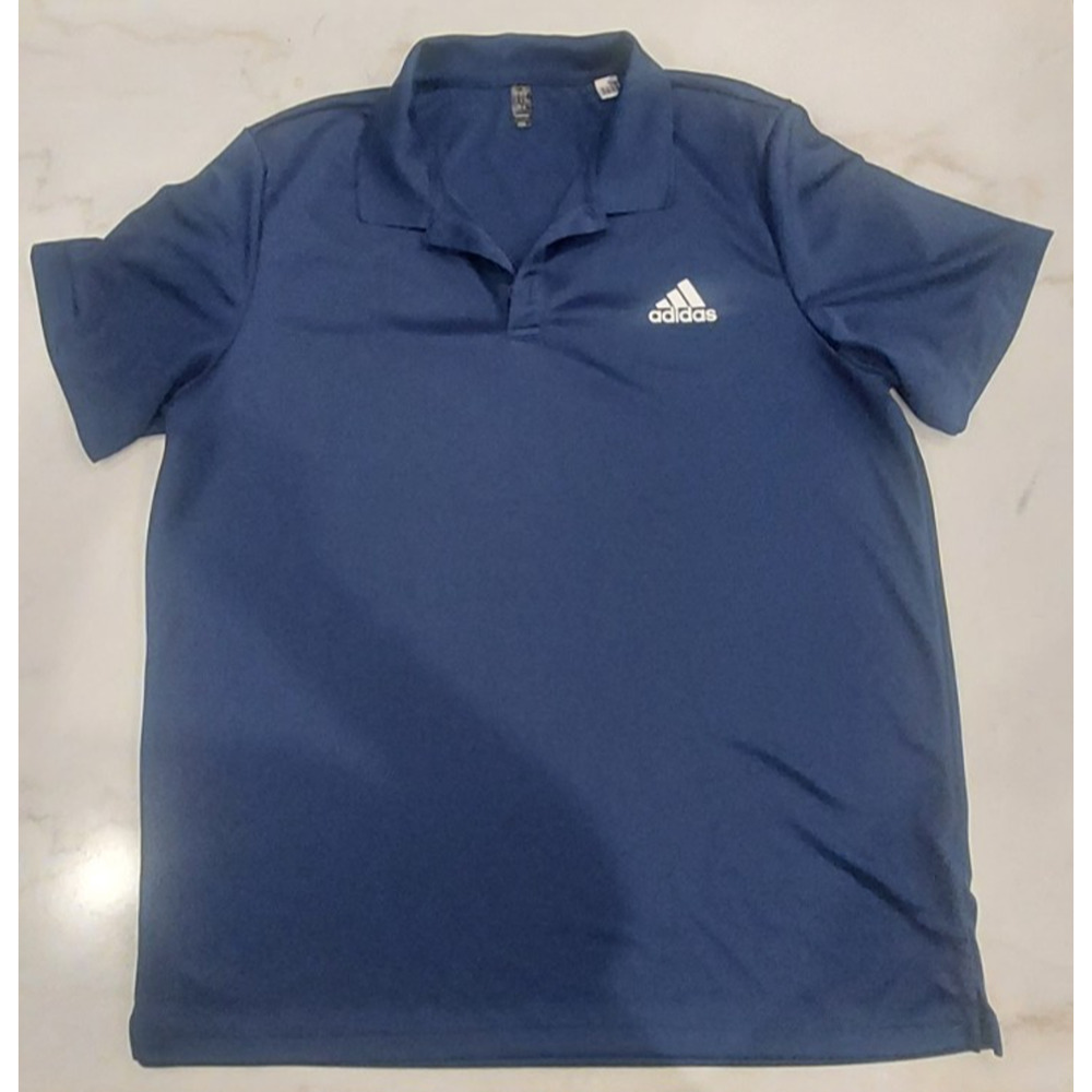 Adidas Short Sleeve Polo Golf Shirt Navy Blue Size XL
